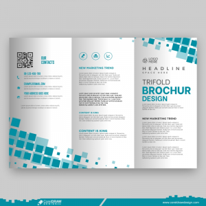 Trifold Simple Brochure Template Design CDR Free