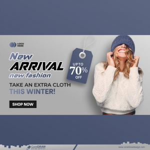 winter extra sale banner template design CDR