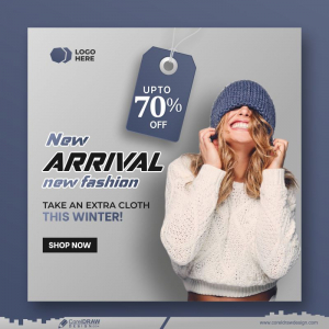 winter extra sale template design CDR free