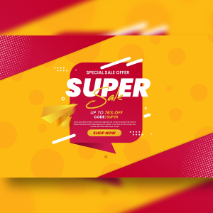 Super Sale Download Free Banner From CorelDraw Design