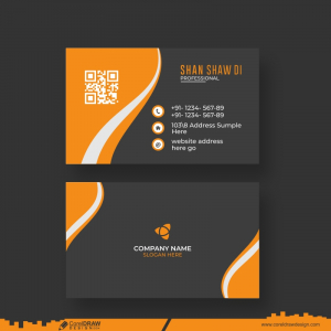 Business Card Design Black Background Vector Free