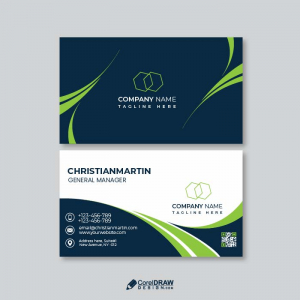 Abstract duotone premium business visiting card vector