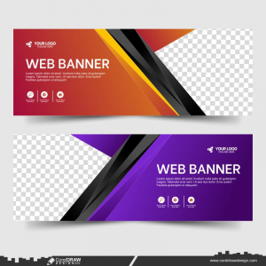 Web banner template design CDR