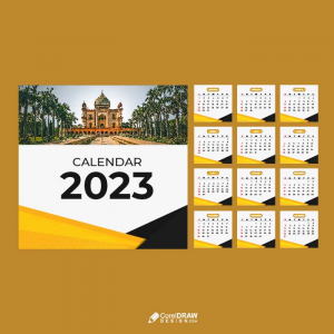 Premium Corporate 2023 New Year Calendar Vector