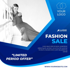 Corporate blue  fashion sale gradient banner template