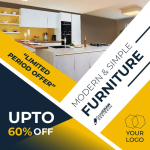 Modern and Simple Furniture Sale Banner Template
