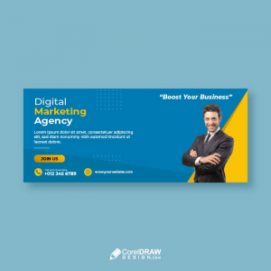 Abstract elegant Gradient Digital Marketing Agency banner Template