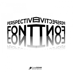 Abstract perspective font view modern design vector