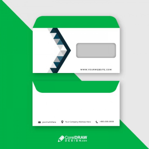 Premium Abstract Company green Envelope stationary vector