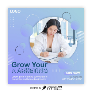 Marketing poster vector design for free
