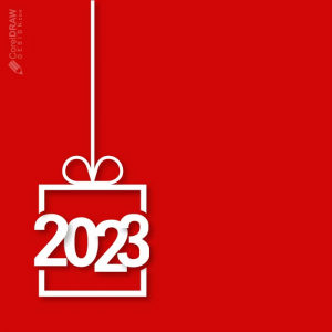 Minimal 2023 new year and merry christmas background banner