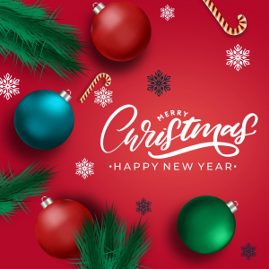 Merry Christmas Realistic Decoration Elements Red Background Free Cdr