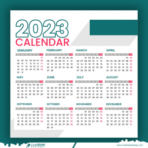 calendar design 2023 corporate design template vector CDR