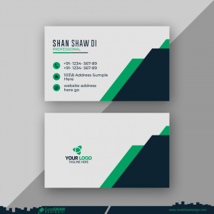 Green Business Card Design Background Free Vector CDR