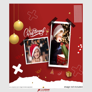 New year greeting with photo template
