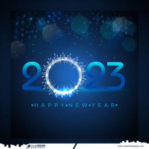 happy new year greeting card background 2023 celebration design