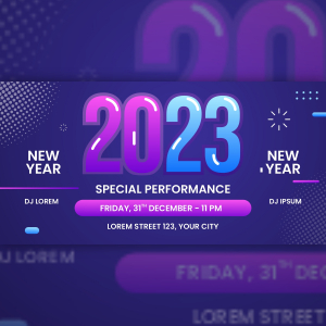Happy New Year 2023 Special Performance Event Banner Download