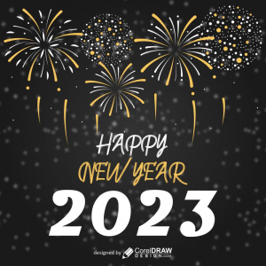 Happy New year 2023 poster vector design for free