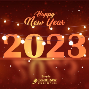 New year 2023 Background with Lights & Sparkles Free CDR
