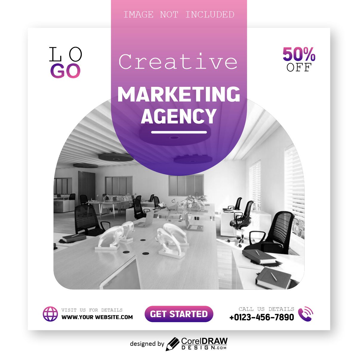 Creative Marking Agency poster vector design for free