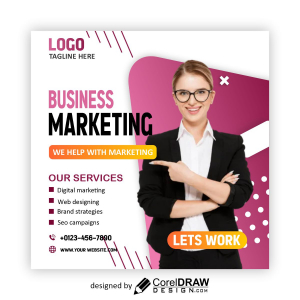 Business Marketing poster vector design for free