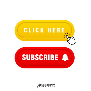Colorful Abstract youtube subscribe click here button vector