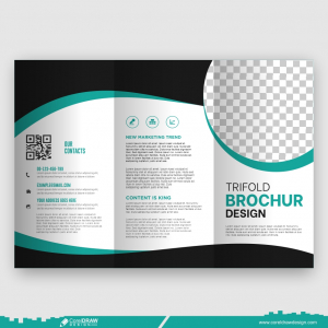creative corporate trifold brochure design and trifold flyer template premium vector CDR