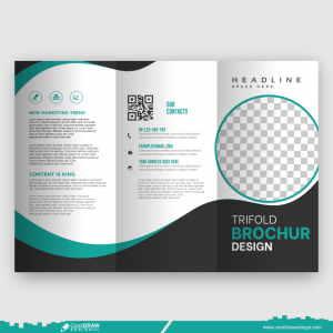 creative corporate trifold brochure design and trifold flyer template premium vector