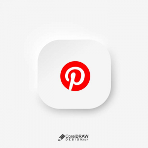 Abstract pinterest social app icons with rounded corners Neomorphism design