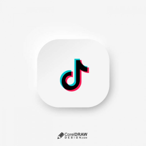 Abstract tiktok social app icons with rounded corners Neomorphism design