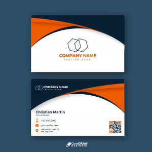 Abstract corporate colorful Duotone Business Card Vector