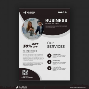 Flyer Design And Brochure Template Download Free CDR