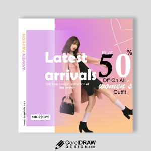 Premium women fashion style vector template for free