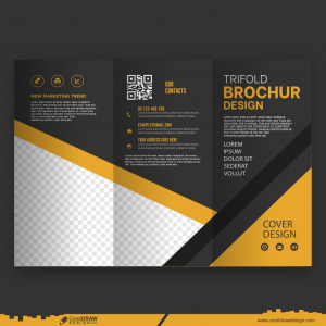 corporate trifold brochure design and trifold flyer template premium vector cdr free