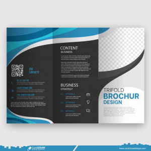 corporate trifold brochure design and trifold flyer template premium vector