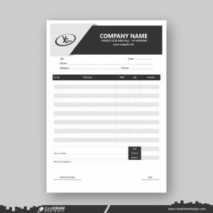 Premium Bill Book Vector CDR Free Design