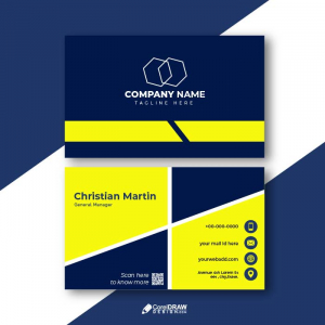 Abstract geometric Minimal Duotone Business Card Vector