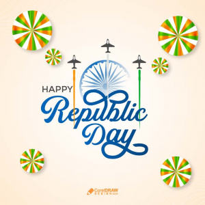 Indian Republic Day Tricolor 26 january flag vector