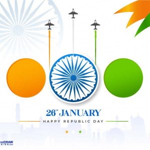 Premium 26 January India republic day vector background