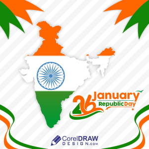 26 January Republic day poster vector design for free