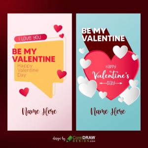 Valentine Day Special Mobile Banner and Instagram Stories, Free Vector Template, Free CDR