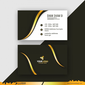 Corporate Modern Business Card Design Vector CDR Free