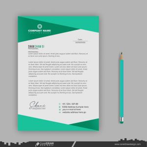 free company presentation business letterhead template design CDR