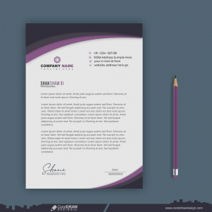 company presentation business letterhead template stationary design CDR