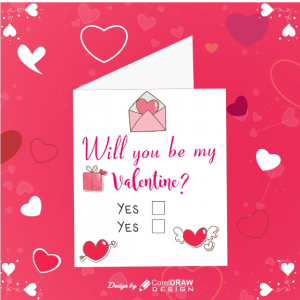 Valentine love Card Poster Trending design  2023 Download CDR File