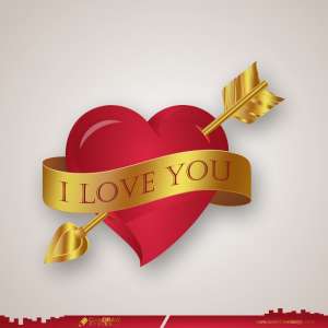 happy valentines day beautiful heart design CDR design vector