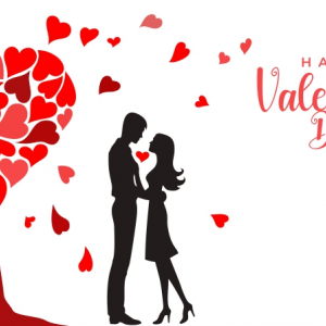 Happy Valentine Day Couple Proposing under Heart Tree, Valentine Background, Wallpaper, Vector Illustration, Free CDR