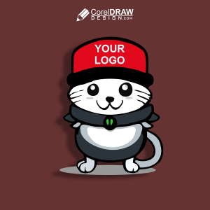 cute and lovely cat logo design for company logo free download with cdr and eps file