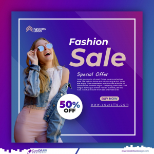 Cloth Sale Fashion model banner template design free
