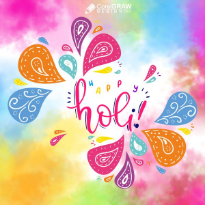 Download Happy Holi Text With Colorful Vector Background Free Download With  Cdr And Eps File | CorelDraw Design (Download Free CDR, Vector, Stock  Images, Tutorials, Tips & Tricks)
